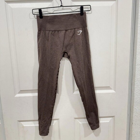 Gymshark Womens Leggings Activewear Brown Size XS ?? - Picture 2 of 8